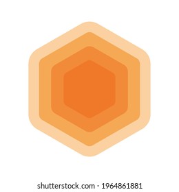 Vector honeycomb icon. Hexagon. Honeycomb cell logo. Vector flat illustration.