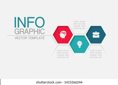 Vector Honeycomb Infographic Diagram, Template For Business, Presentations, Web Design, 3 Options.