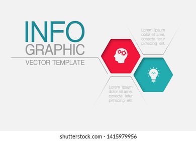 Vector honeycomb infographic diagram, template for business, presentations, web design, 2 options.