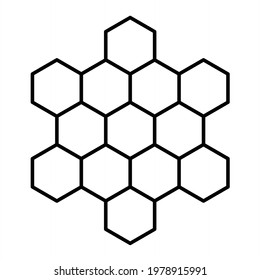 Vector Honeycomb Outline Icon Design
