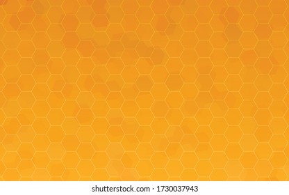 Vector Of Honeycomb Pattern Banner Background. 