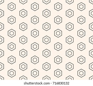 Vector honeycomb seamless pattern, repeat geometric background, thin linear hexagons. Abstract modern stylish hexagonal texture. Design element for prints, decoration, fabric, furniture, digital, web