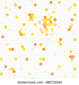 Vector honeycombs seamless pattern background