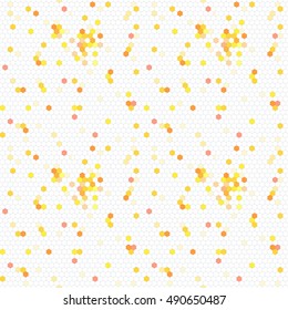 Vector honeycombs seamless pattern background