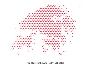 Vector Hong Kong Dotted Map Illustration, puede ser utilizado para diseños de negocios, presentaciones o cualquier diseño adecuado.