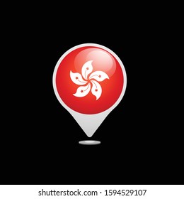 Vector of Hong Kong flag pointer.