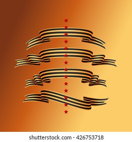 Vector honorable satin ribbons.