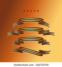 Vector honorable satin ribbons.