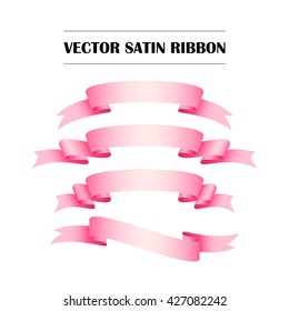 Vector honorable satin ribbons.