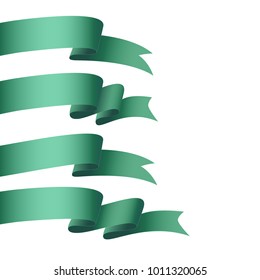 Vector honorable satin ribbons. Bookmarks.