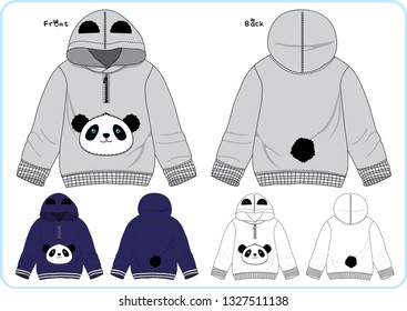 Vector Hooded Jacket Panda Pocket