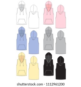 Vector Hooded Sleeveless Tank