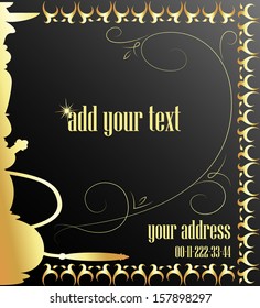 Vector hookah for advertising, brochure