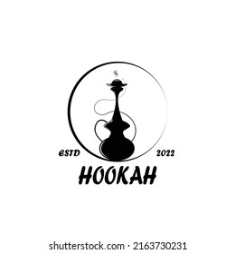 vectorial hookah, cigarrillos usando una tubería minimalista. plantilla, café, salón