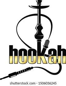 Vector hookah relax with smoke