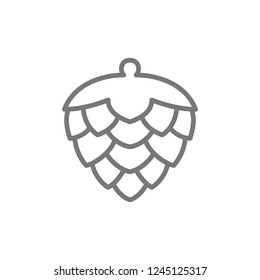 Vector hop cone line icon. Symbol and sign illustration design. Isolated on white background