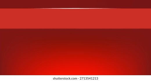 Fondo abstracto horizontal de Vector. Maqueta de la etapa 3D. Sala de estudio vacía roja para la exhibición del producto. Anuncio para anunciar el producto en el Sitio web. Showroom shoot render. Vector