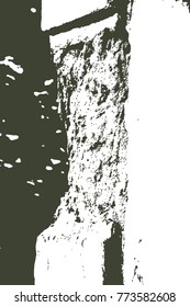 vector horizontal abstract background in grunge style for your design. crumbling bas-relief wall