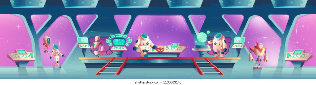 Futuristic Spaceship Interior Stock Vectors Images Vector