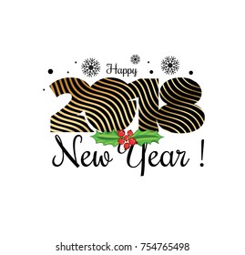 Vector horizontal background frame for text Modern Art graphics for hipsters. Merry Christmas and Happy New Year 2018 design elements for design of gift cards, brochures, flyers, leaflets, posters.