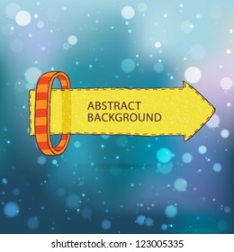 Vector horizontal banner arrow on abstract background
