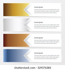 vector horizontal banner  gold, bronze, silver, blue color