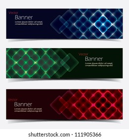 Vector Horizontal Banner Set