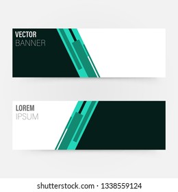 Vector horizontal banner template, abstract design
