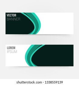 Vector horizontal banner template, abstract design