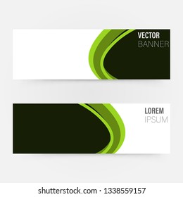 Vector horizontal banner template, abstract design
