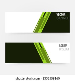 Vector horizontal banner template, abstract design