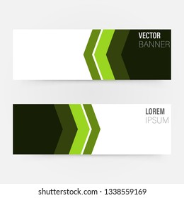 Vector horizontal banner template, abstract design