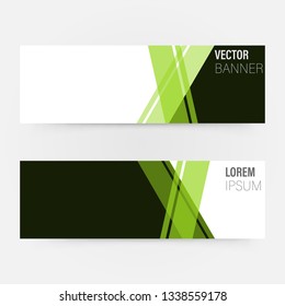 Vector horizontal banner template, abstract design