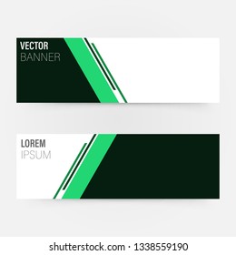Vector horizontal banner template, abstract design