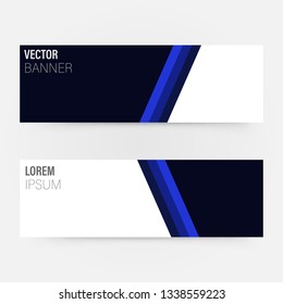 Vector horizontal banner template, abstract design