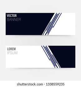Vector horizontal banner template, abstract design