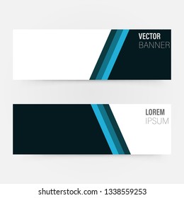 Vector horizontal banner template, abstract design