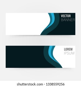 Vector horizontal banner template, abstract design