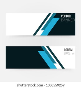 Vector horizontal banner template, abstract design