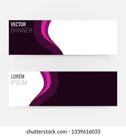 Vector horizontal banner template, abstract design