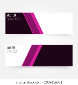 Vector horizontal banner template, abstract design