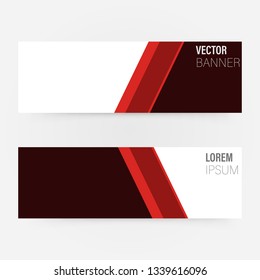 Vector horizontal banner template, abstract design