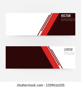 Vector horizontal banner template, abstract design