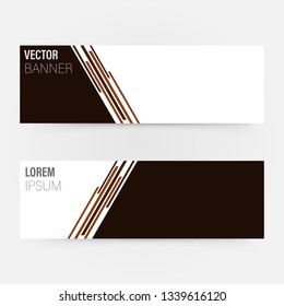 Vector horizontal banner template, abstract design