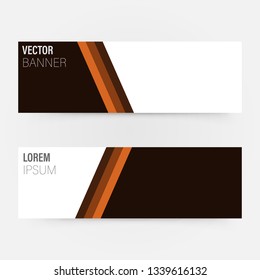Vector horizontal banner template, abstract design