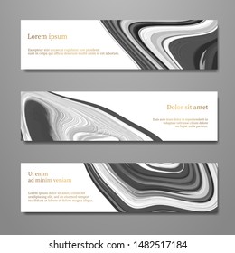 Vector horizontal banner template, abstract design