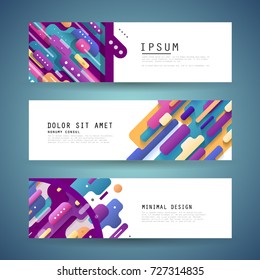 Vector horizontal banner template, abstract design