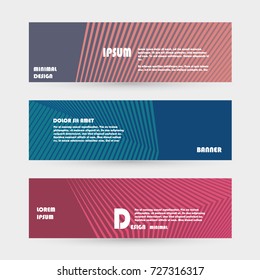Vector horizontal banner template, abstract design