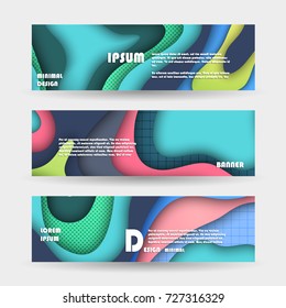 Vector horizontal banner template, abstract design