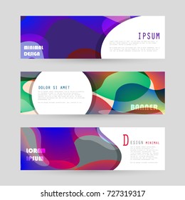 Vector horizontal banner template, abstract design